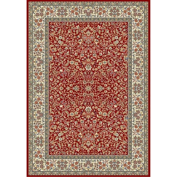 Dynamic Rugs Ancient Garden 5 ft. 3 in. x 7 ft. 7 in. 57078-1414 Rug - Red/Ivory AN69570781414 - main